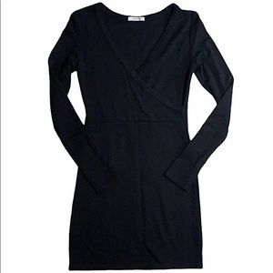 3/$30 Antistar black deep V neck crossover dress